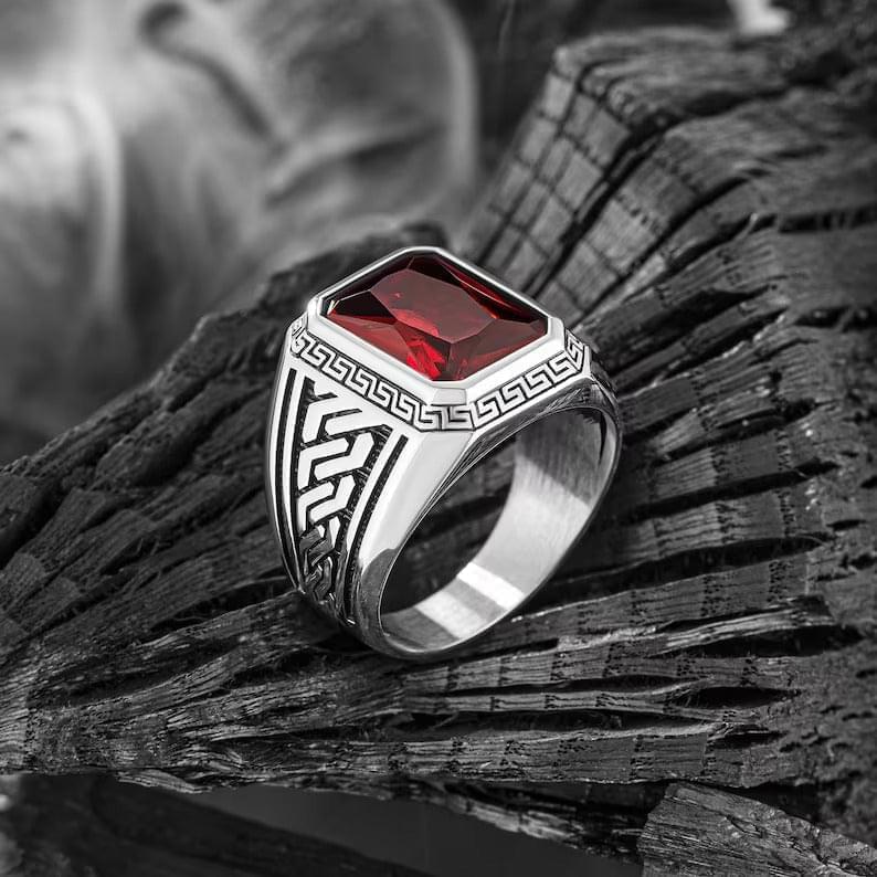 Ancient Greek Desing Ring 925 Sterling Silver