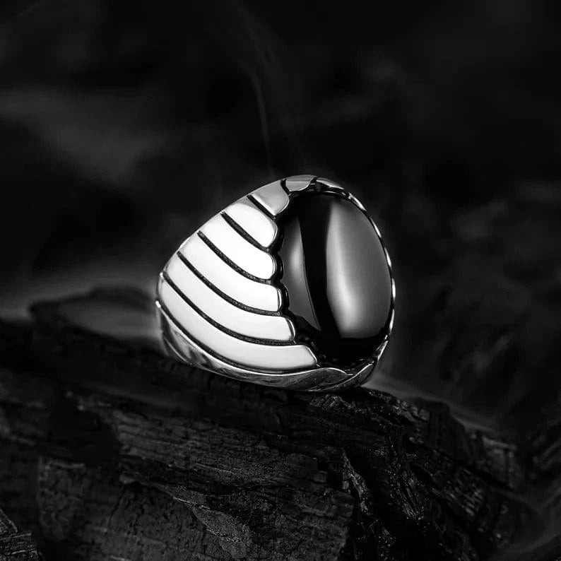 Tiger Eye Men's Silver Ring- 925 Silver