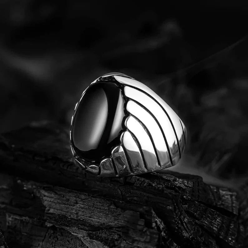 Tiger Eye Men's Silver Ring- 925 Silver