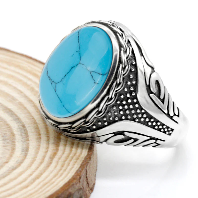 Turquoise Stone Ring 925 Sterling Ring