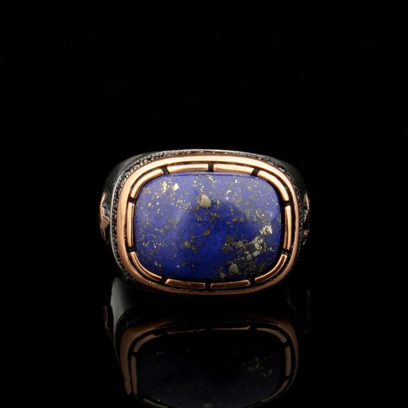 Lapis Lazuli Men Silver Ring