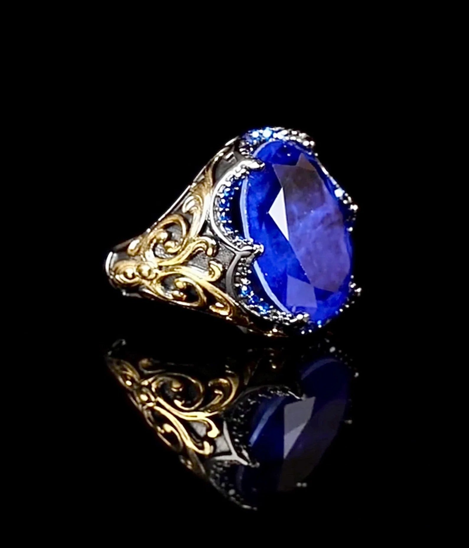 Paraiba Emerald Stone Silver Ring