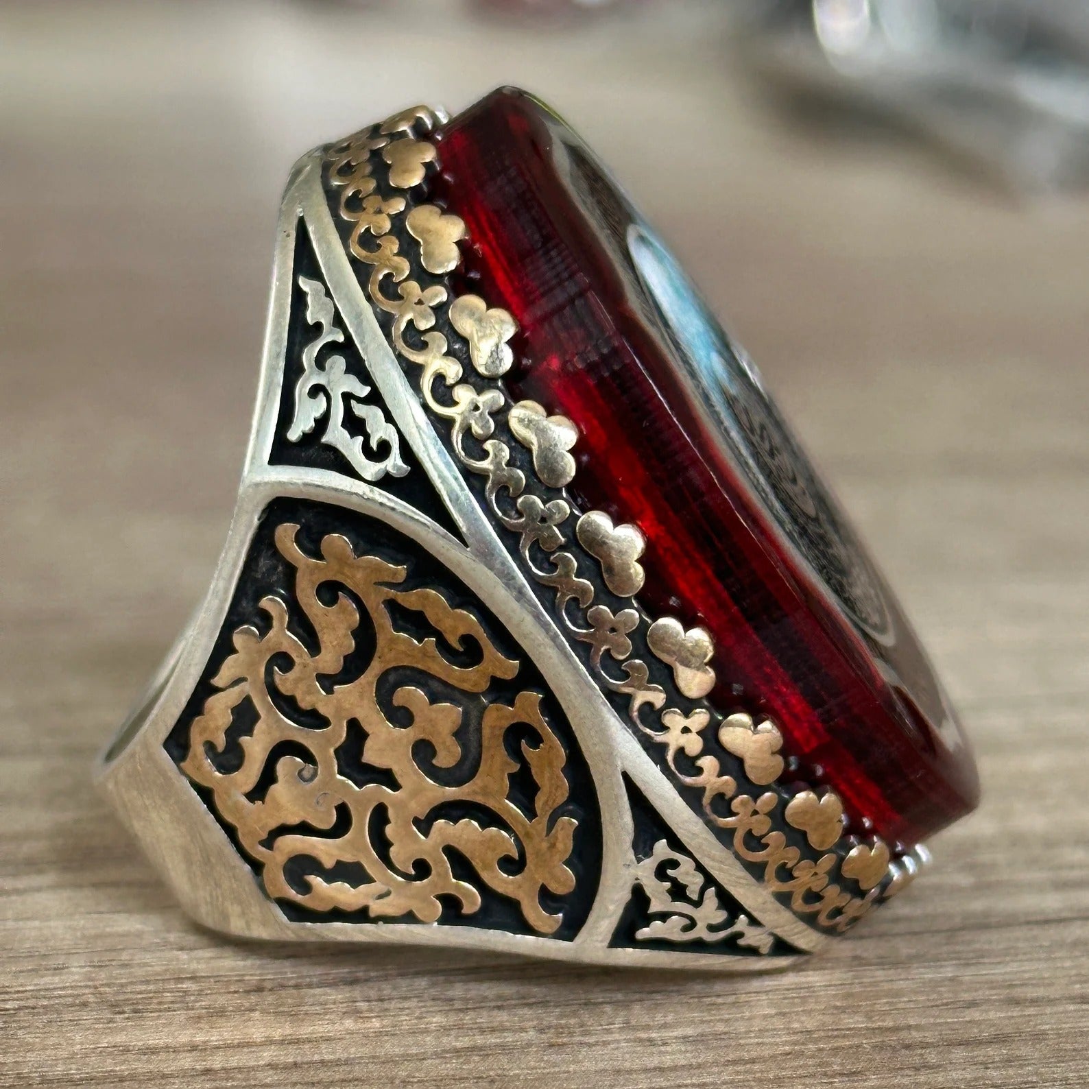 Silver Large Surah Al-Inshirah Ring