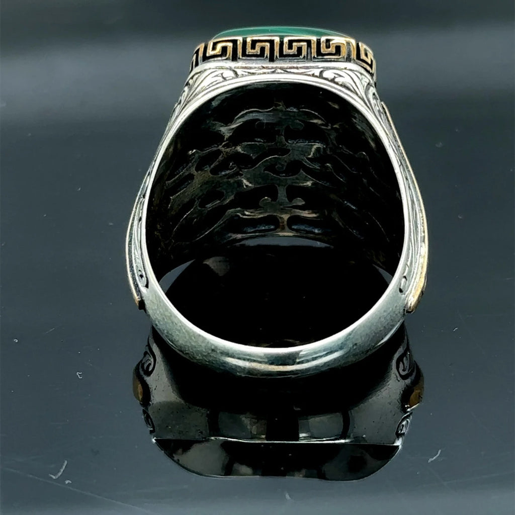 Natural Malachite Gemstone Ring