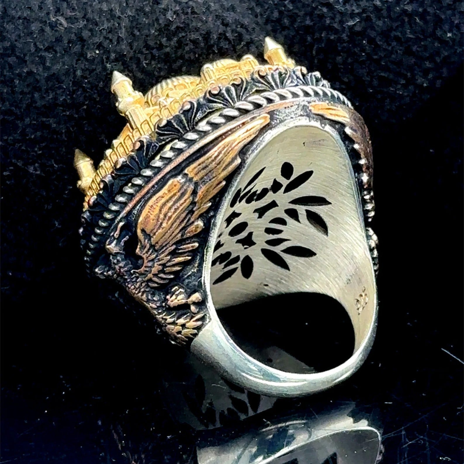 Hagia Sophia Mosque Silver Large Mens Ring