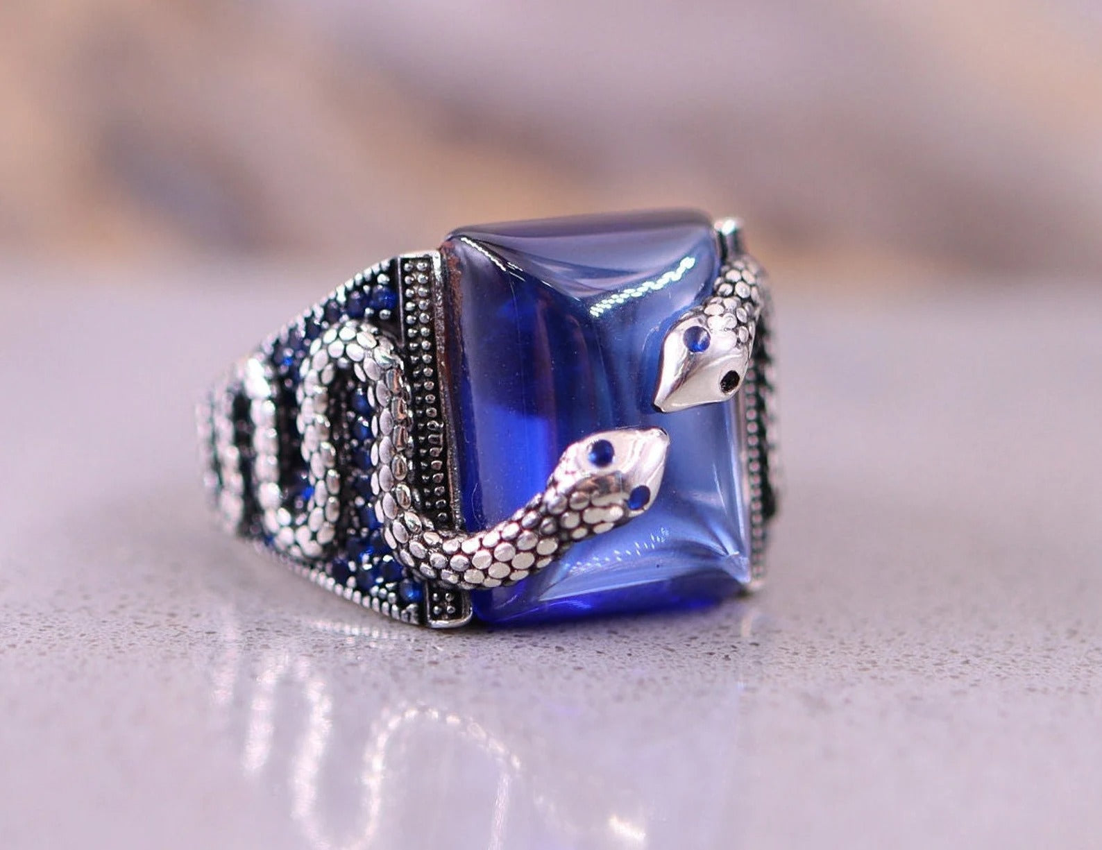 Unique Design Snake Men's Ring