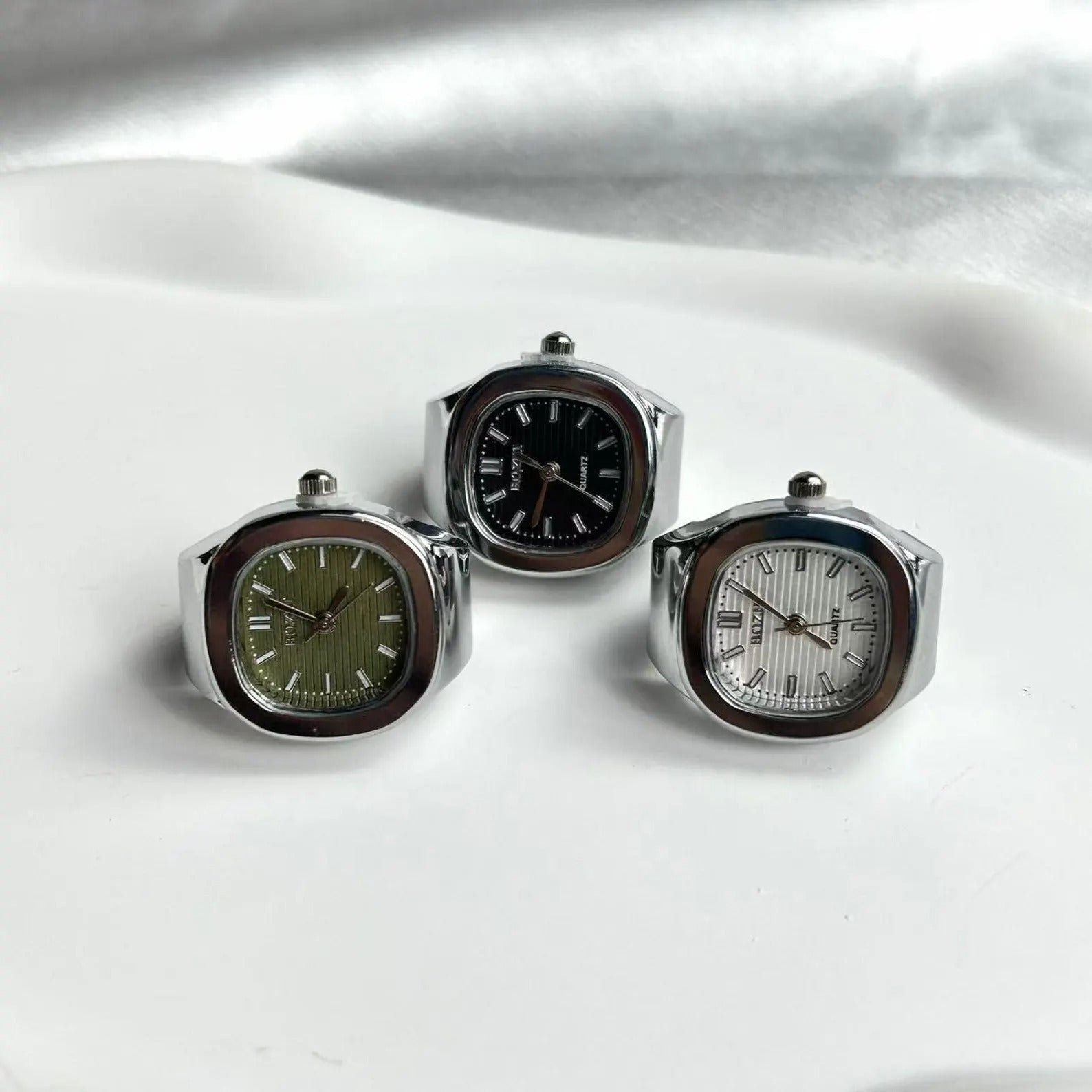 Silver Mini Vintage Watch Ring