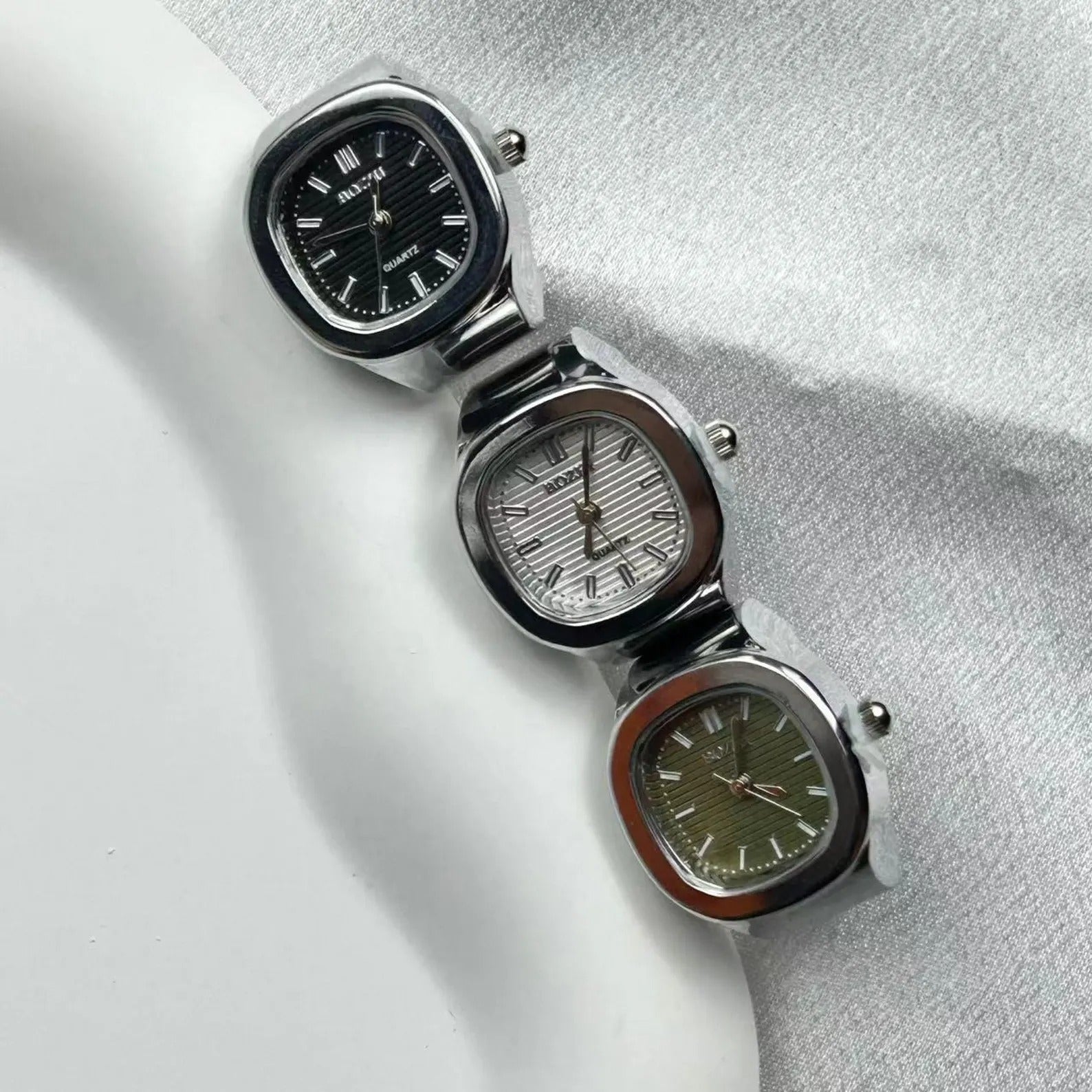 Silver Mini Vintage Watch Ring