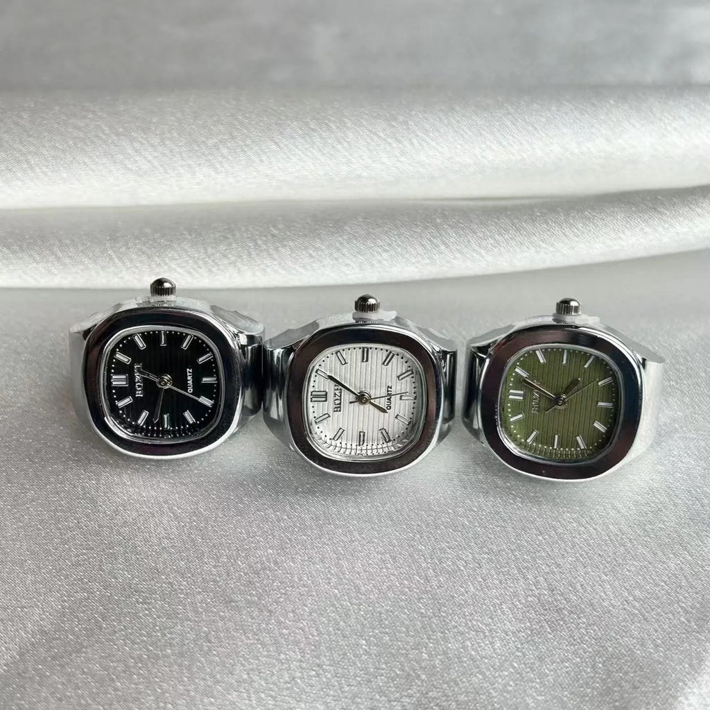 Silver Mini Vintage Watch Ring