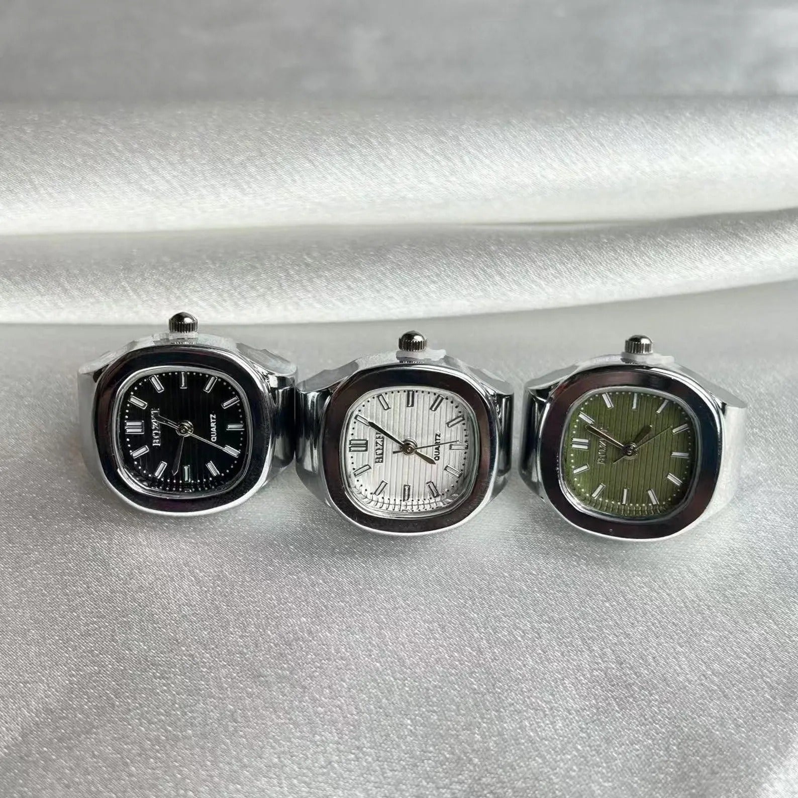 Silver Mini Vintage Watch Ring