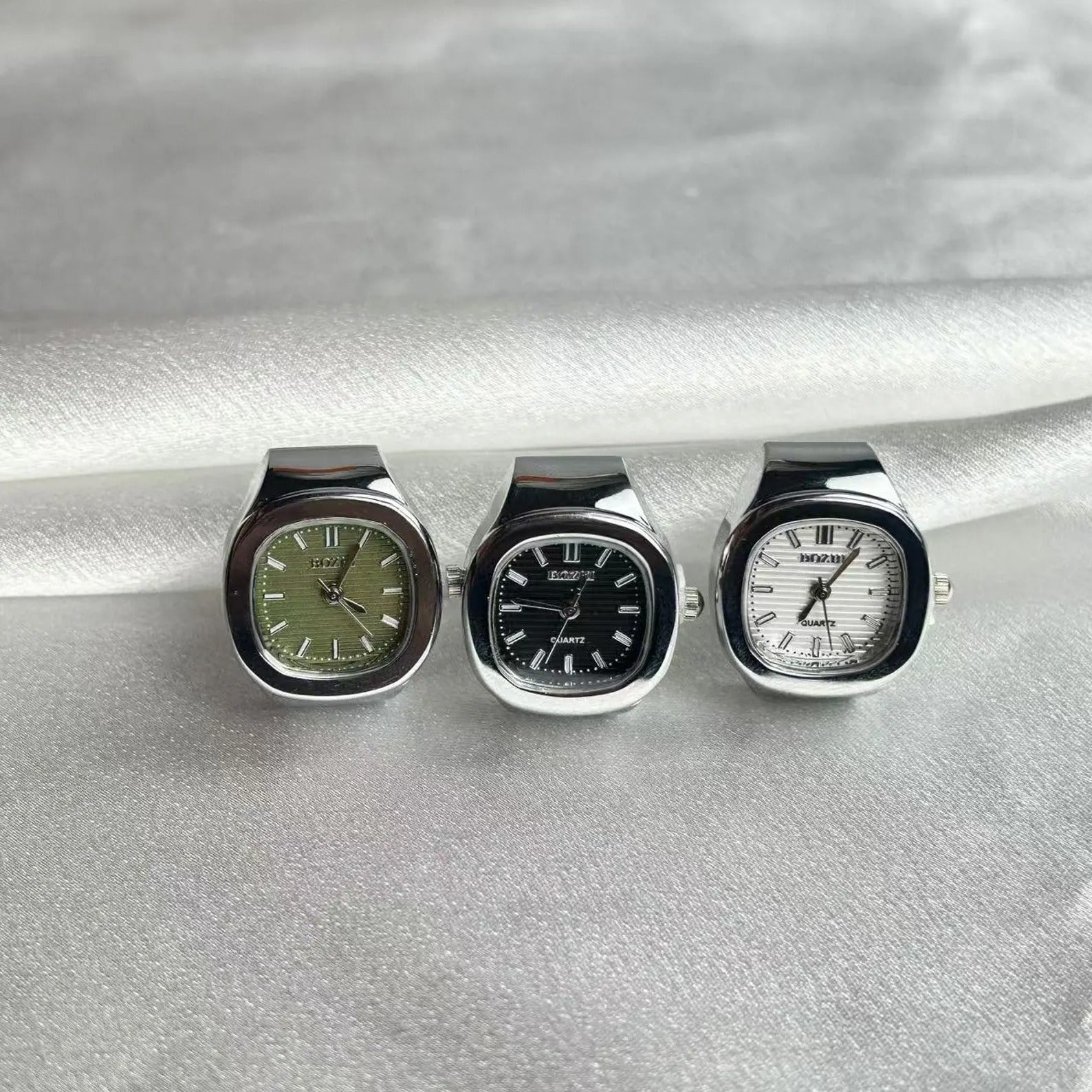 Silver Mini Vintage Watch Ring