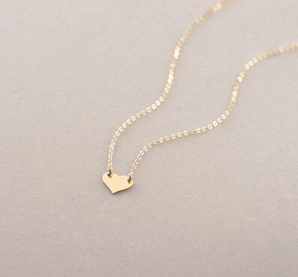 Tiny Heart Necklace Personalized