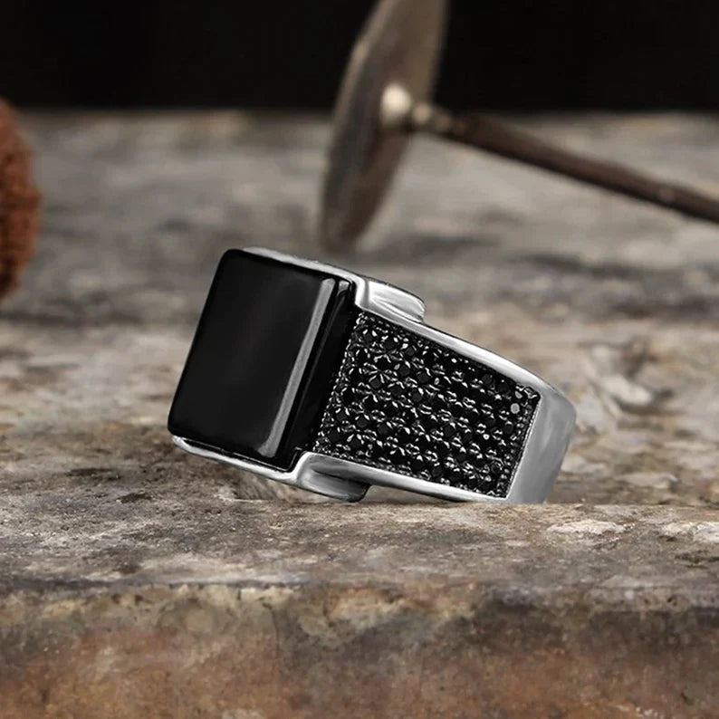 Black Turkish Onyx 925 Silver
