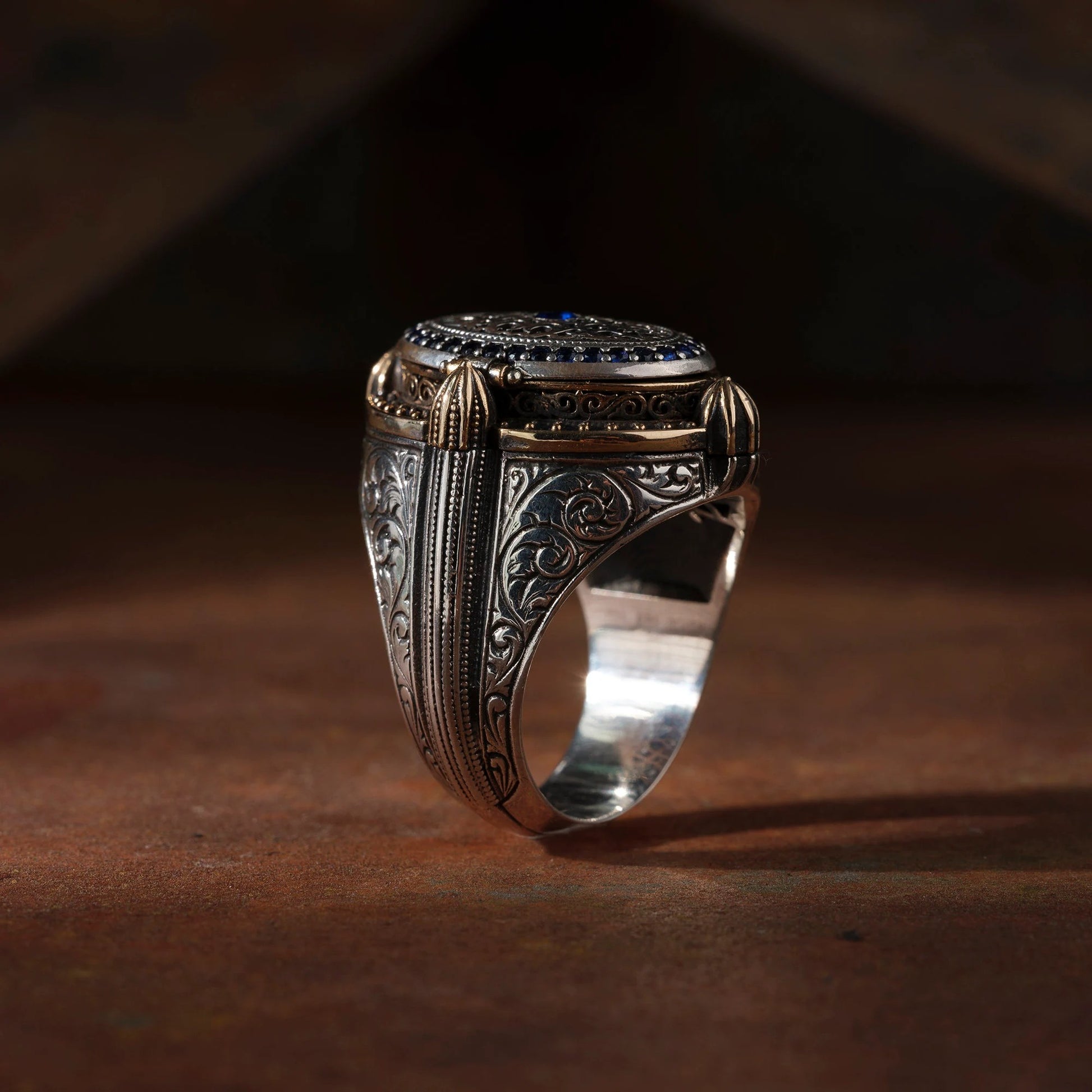 Silver Mens Handmade Ring, Islamic Jewelry