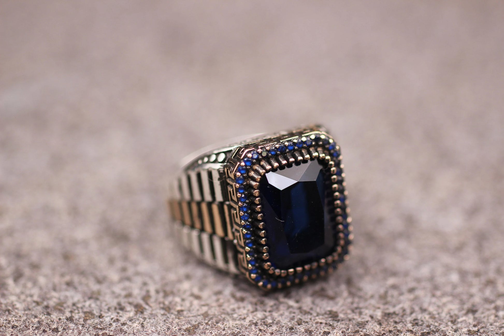 Sapphire Mens Ring