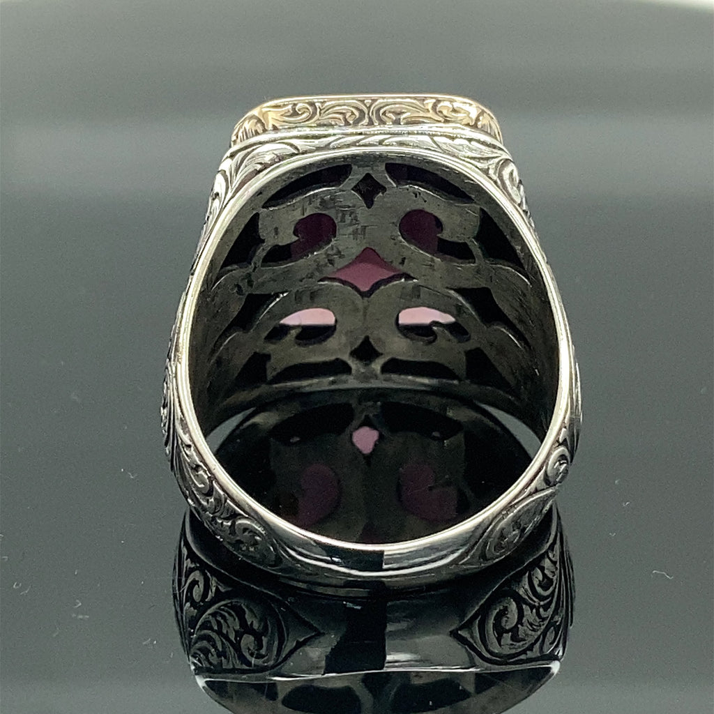 Mens Handmade Amethyst Men's Ring