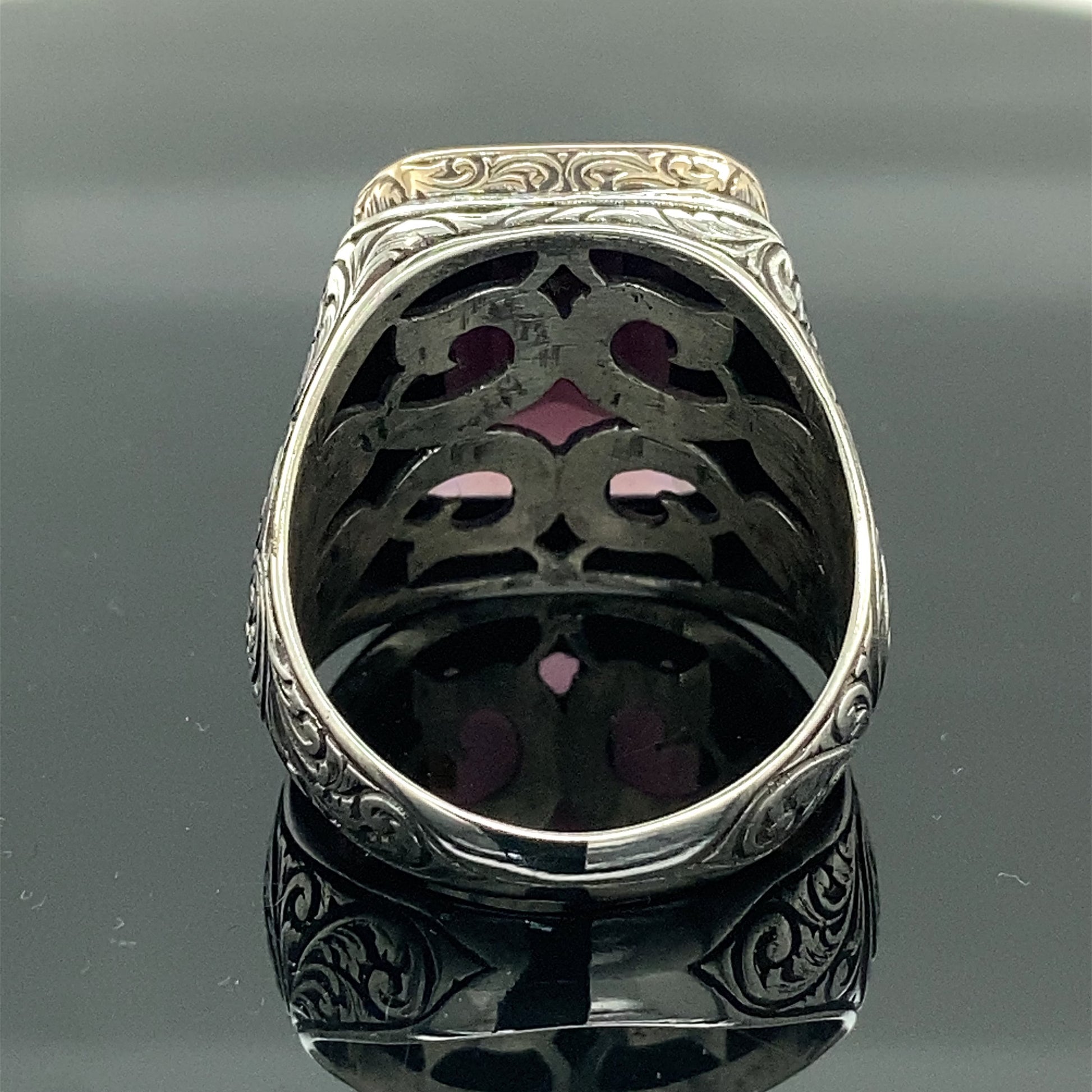 Mens Handmade Amethyst Men's Ring