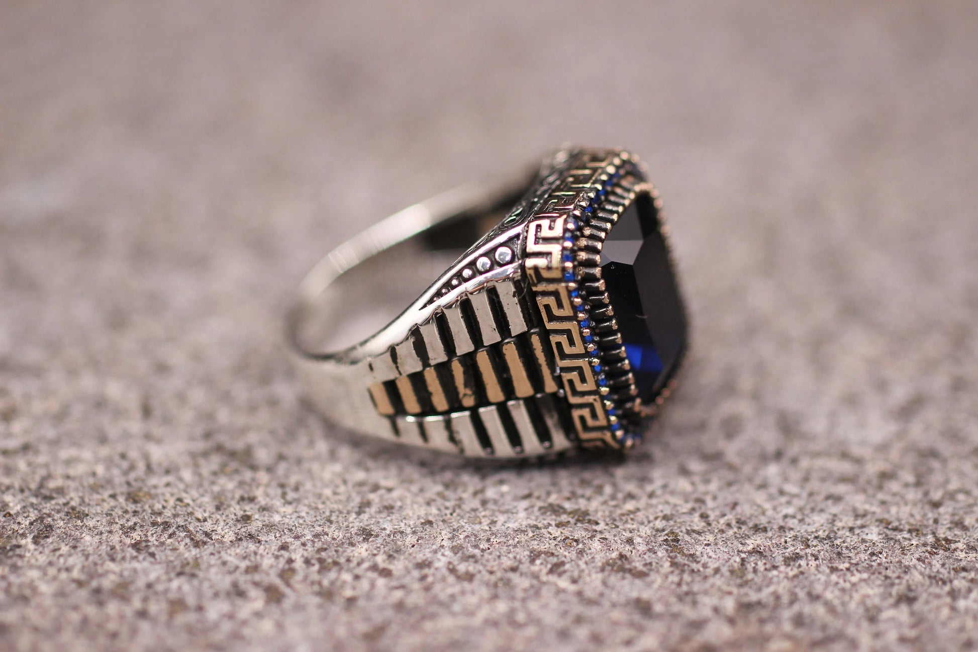 Sapphire Mens Ring