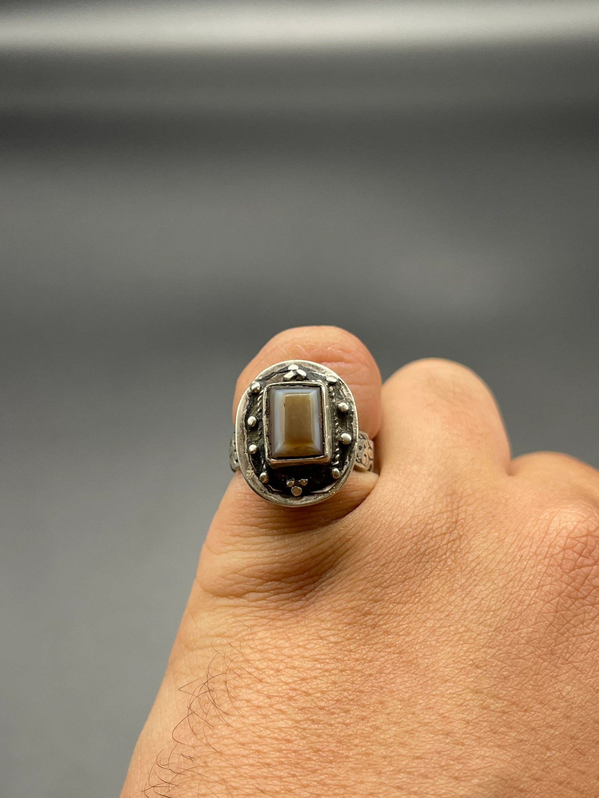 Unique Old Afghani Suleimani Aqeeq Agate Ring