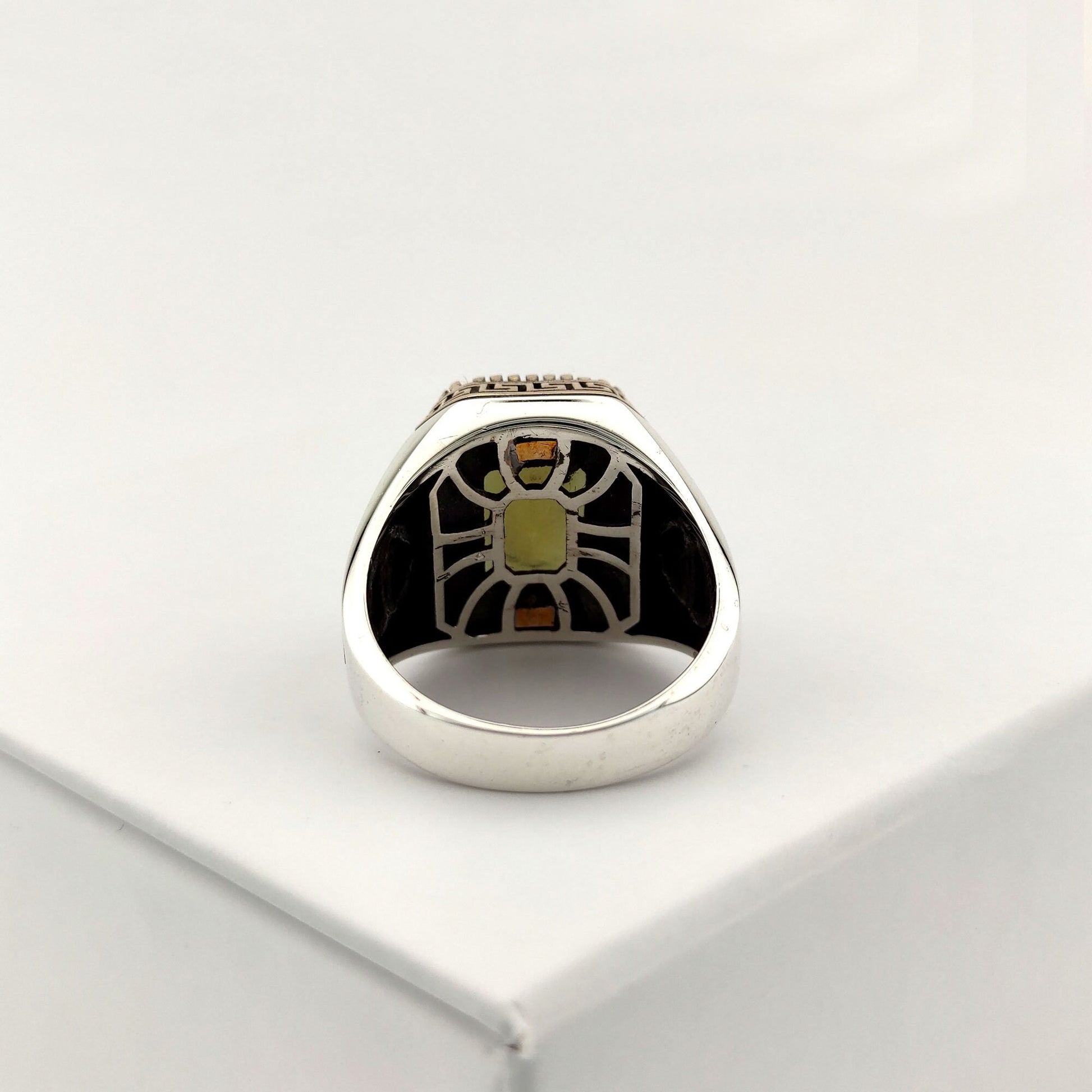 Huge Alexandrite Stone Silver Ring