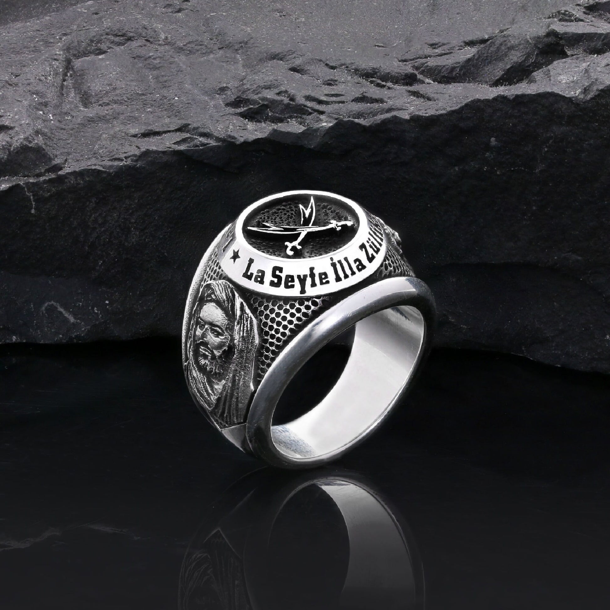 Dhulfiqar Sword Round Ring