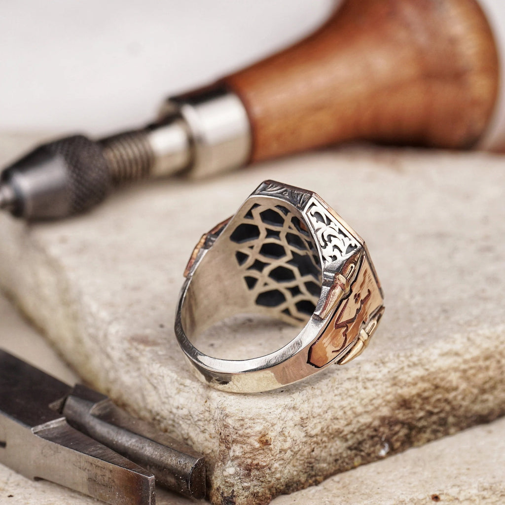 Ayat al-Kursi Engraved Men's Silver Ring