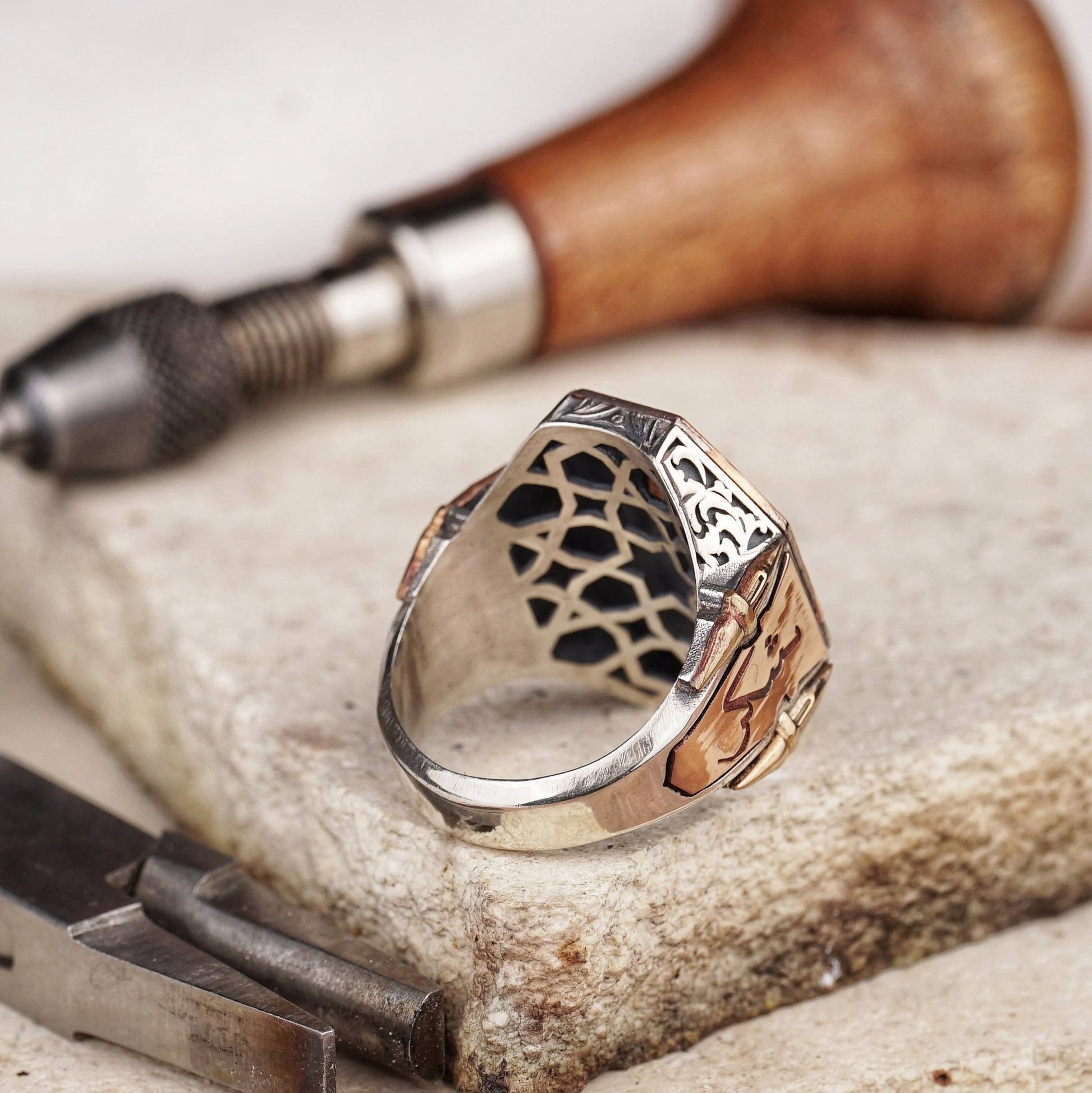 Ayat al-Kursi Engraved Men's Silver Ring