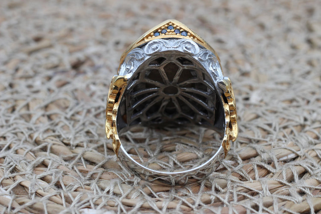 Moonstone Men's Ring, Handmade Ring
