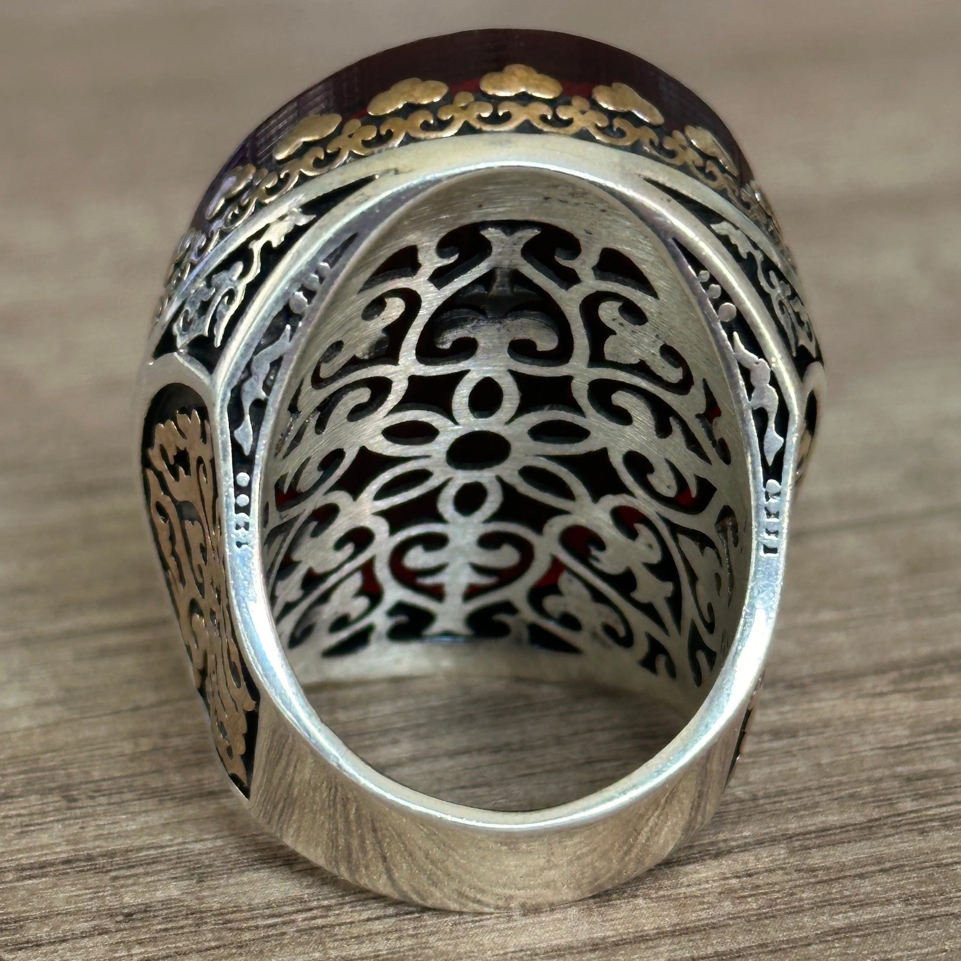 Silver Large Surah Al-Inshirah Ring