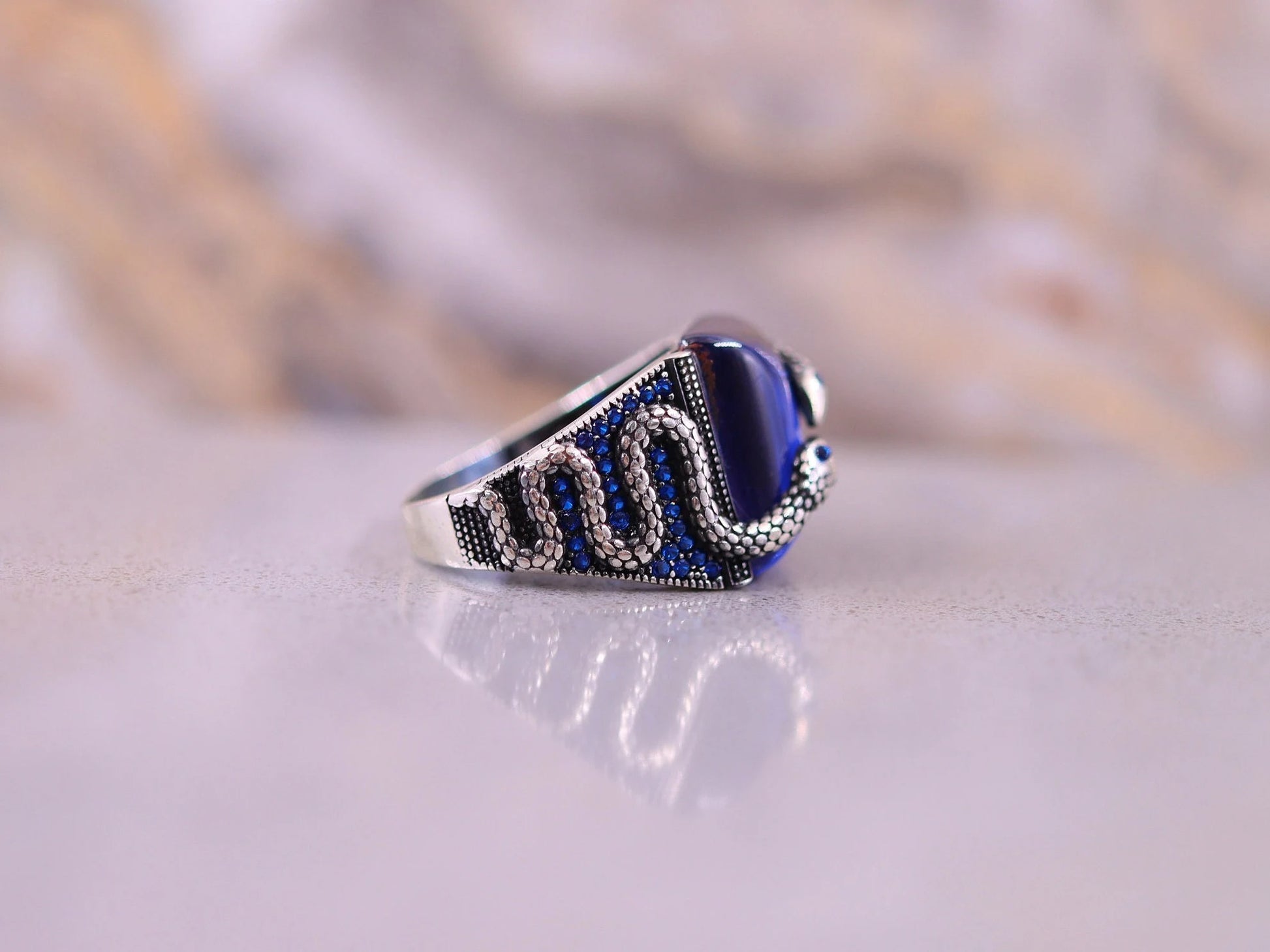 Unique Design Snake Men's Ring