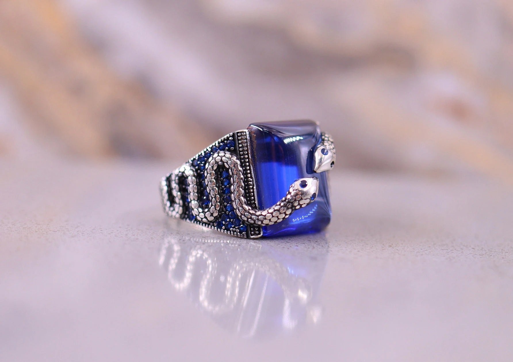 Unique Design Snake Men's Ring
