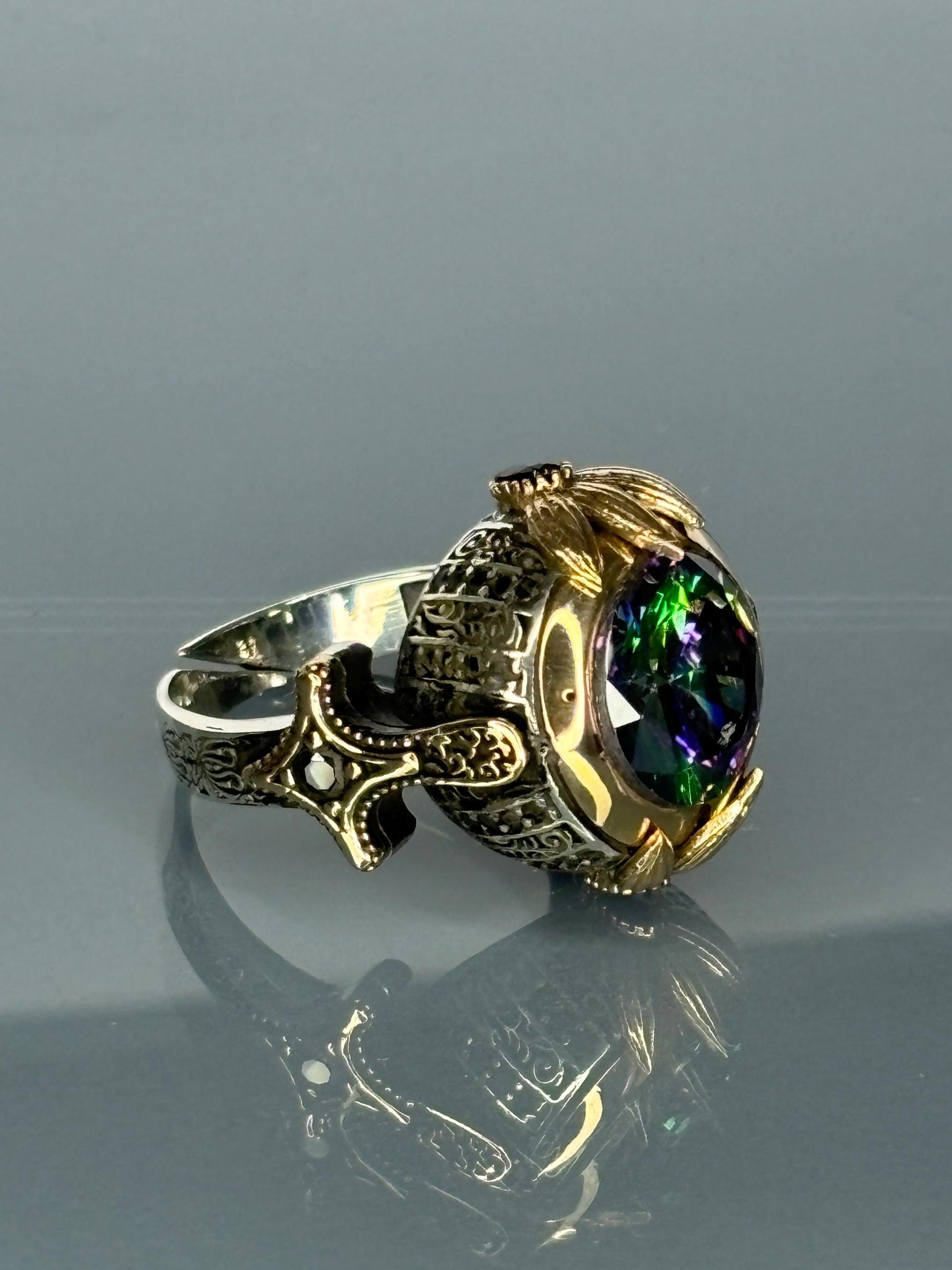 Handmade Turkish 925 Sterling Silver Men's Ring