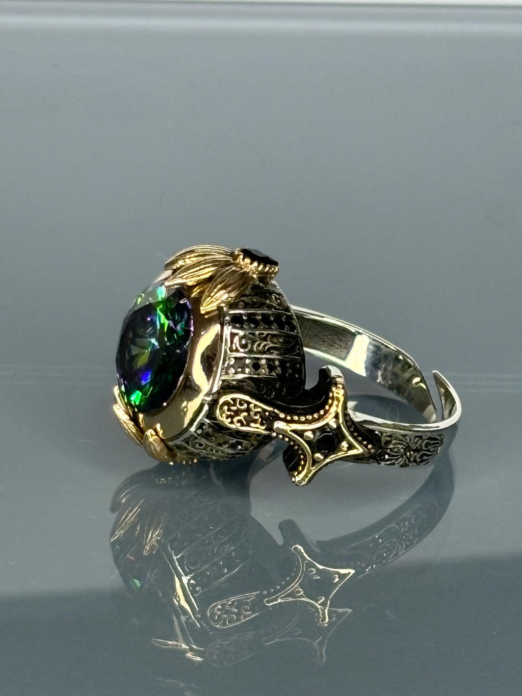 Handmade Turkish 925 Sterling Silver Men's Ring