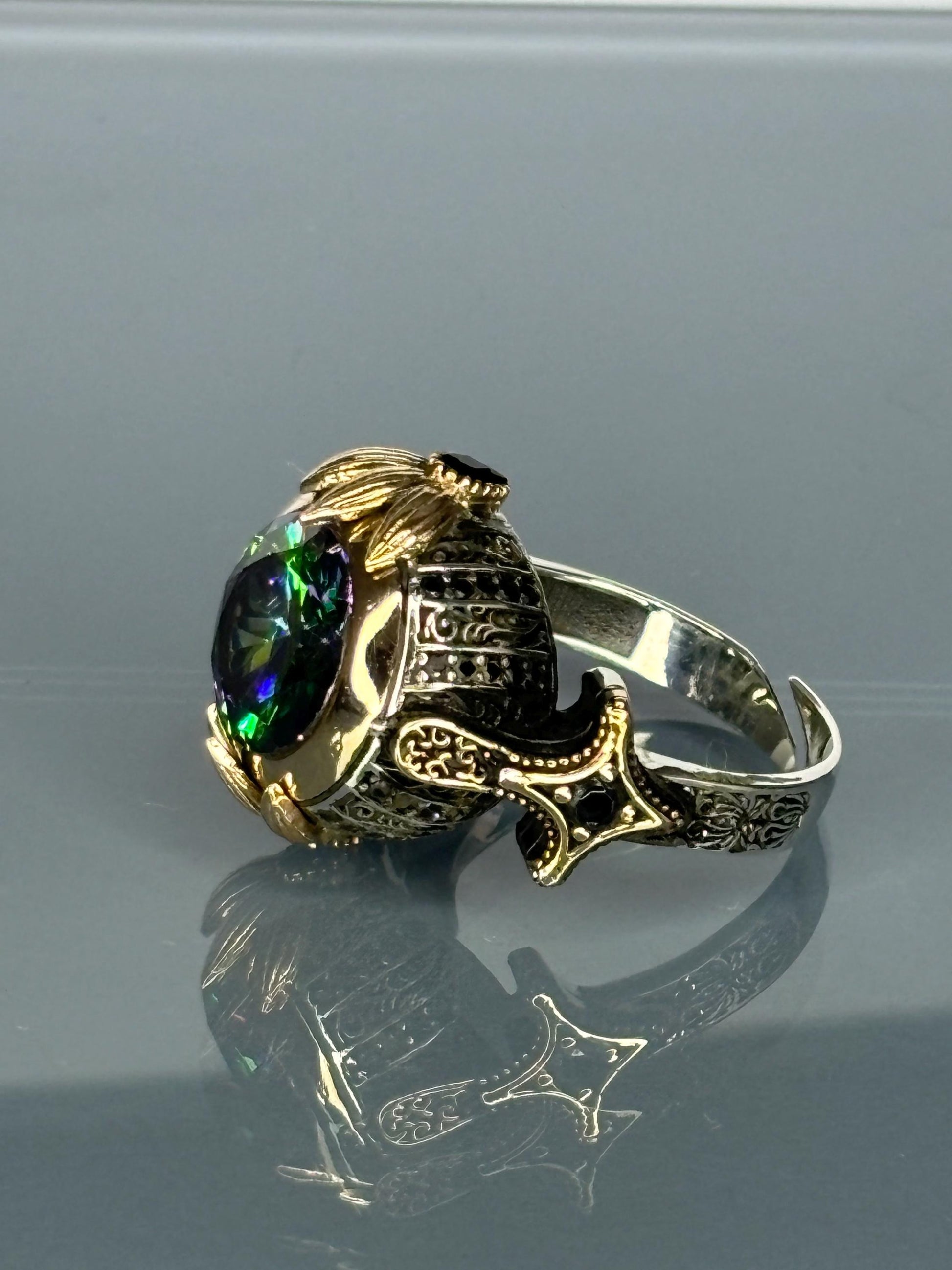 Handmade Turkish 925 Sterling Silver Men's Ring