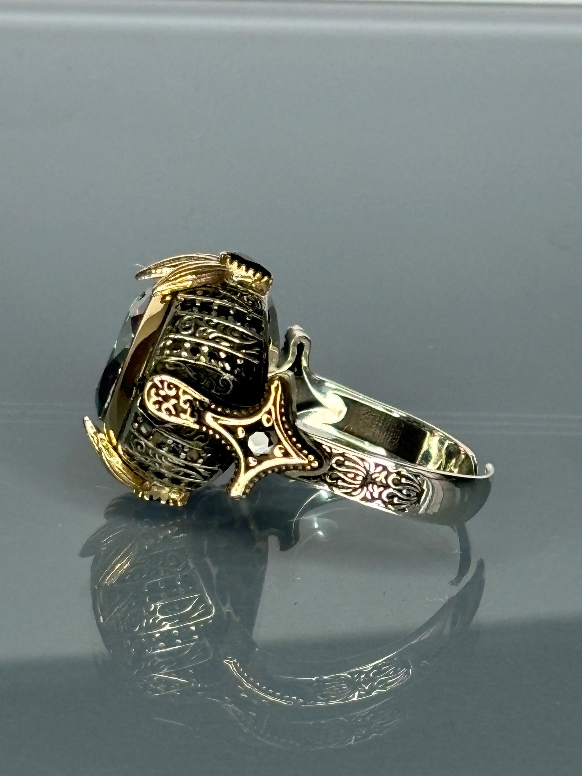 Handmade Turkish 925 Sterling Silver Men's Ring