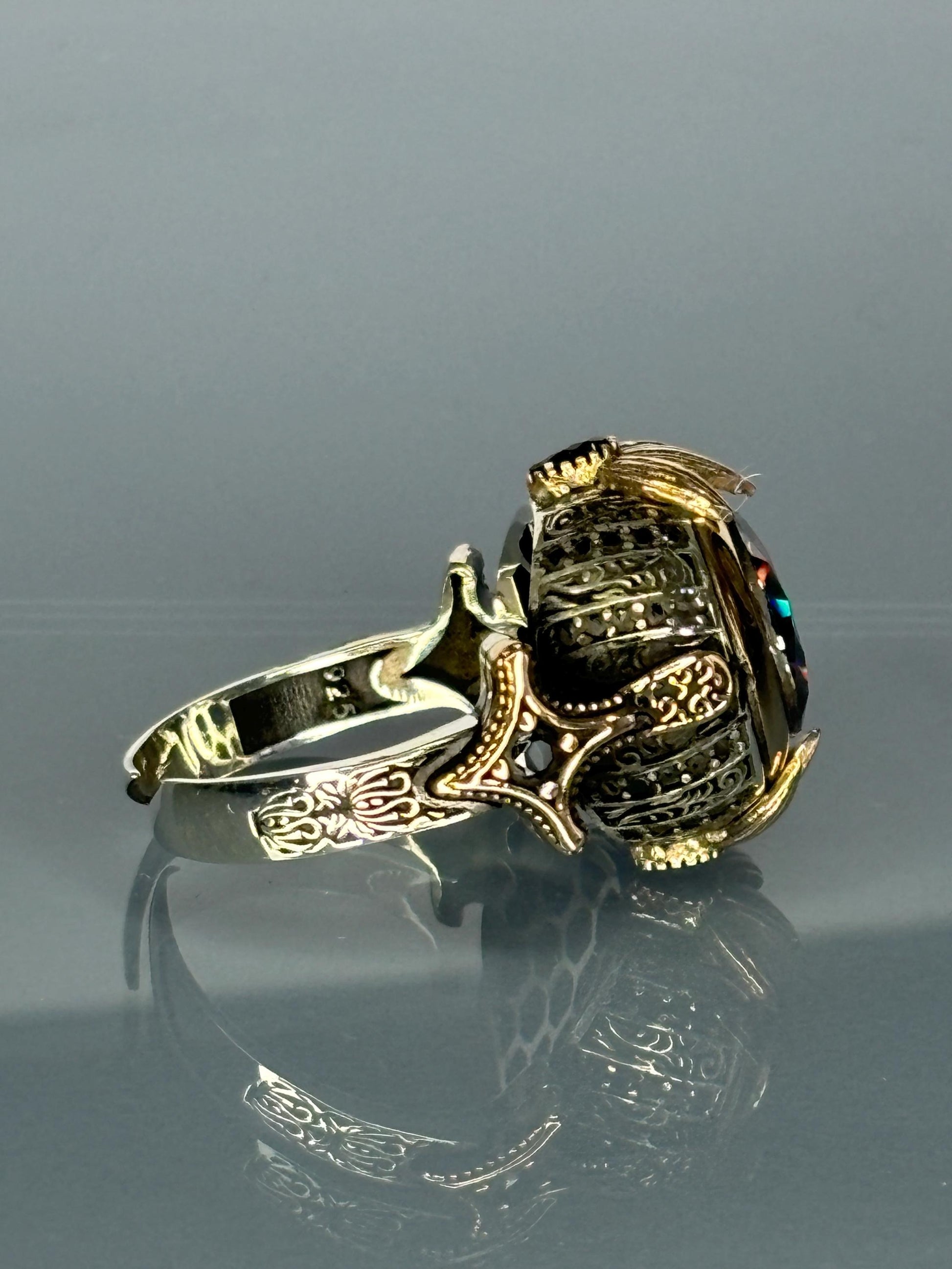 Handmade Turkish 925 Sterling Silver Men's Ring