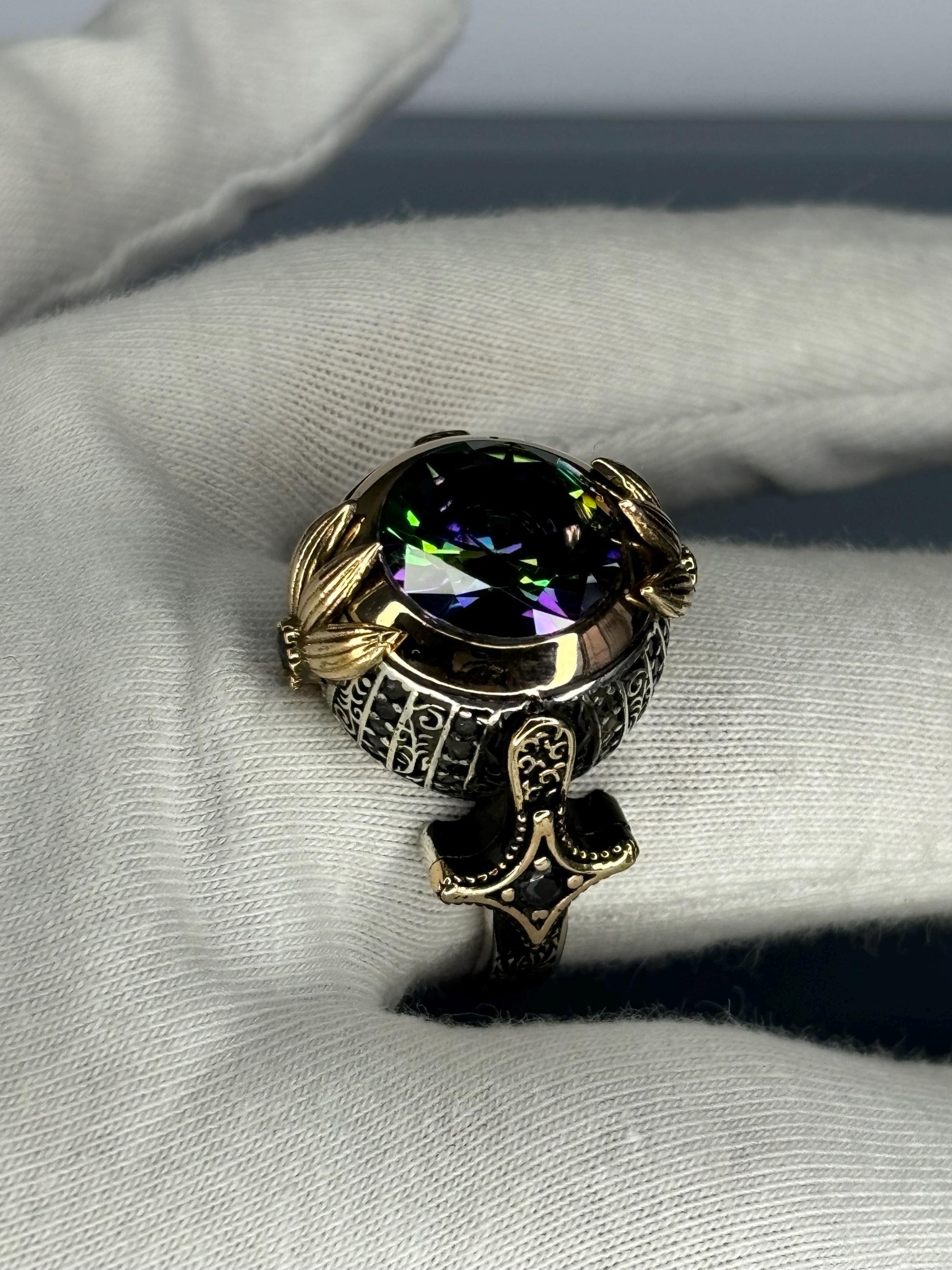 Handmade Turkish 925 Sterling Silver Men's Ring