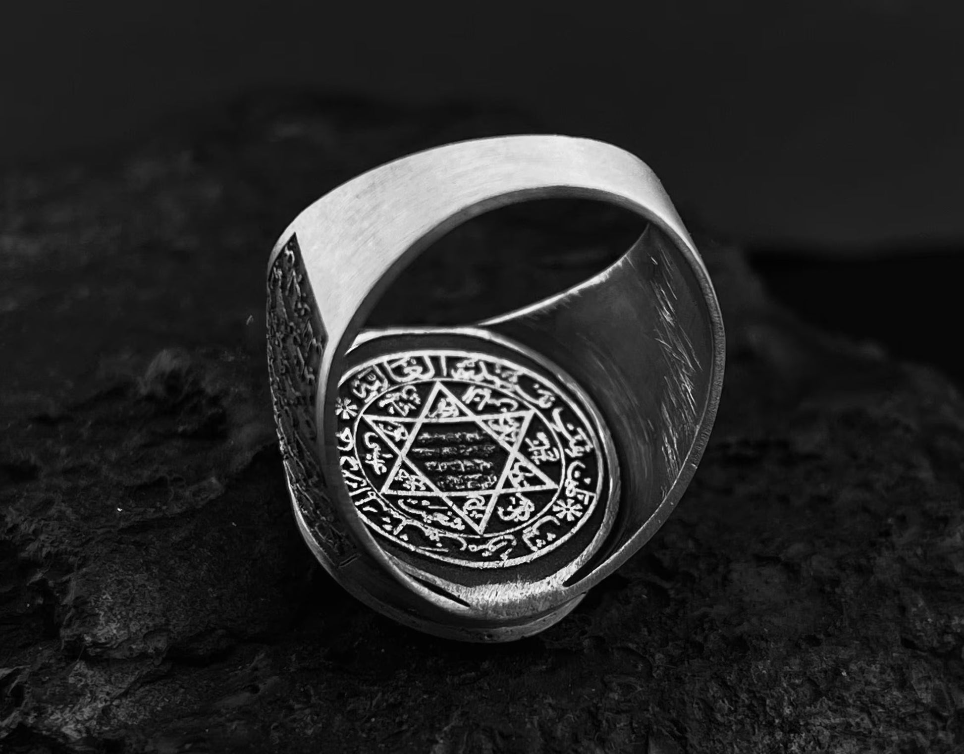 Custom Sterling Silver Ring with Ayat Al-Kursi