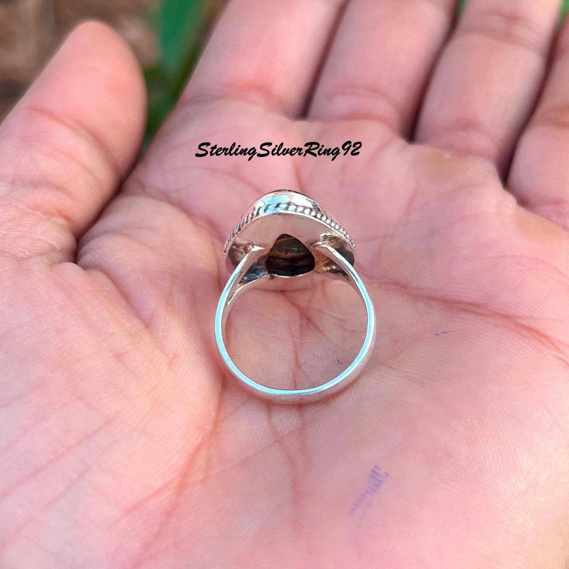 Ammonite Fossil Ring~ 925 Sterling Silver Ring
