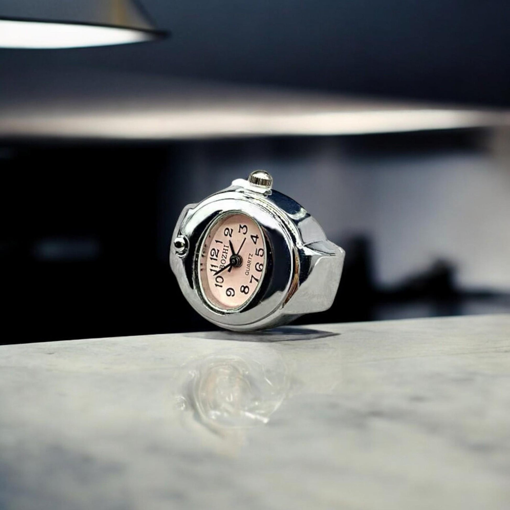 Y2K Adjustable Clock Ring with Unique Goth Style