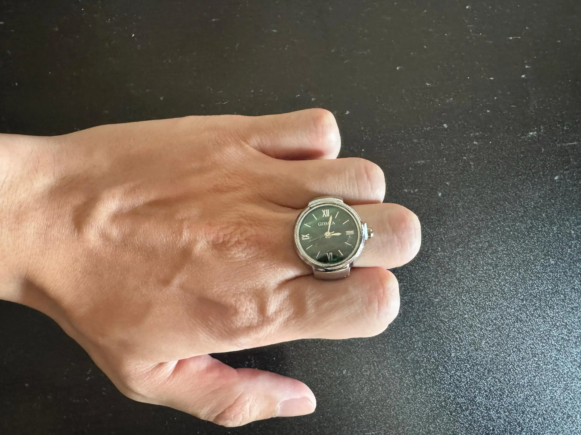 Silver Mini Vintage Watch Ring