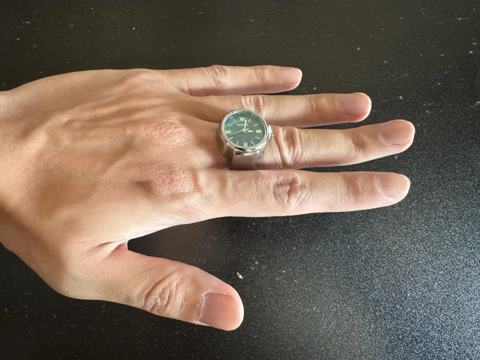 Silver Mini Vintage Watch Ring
