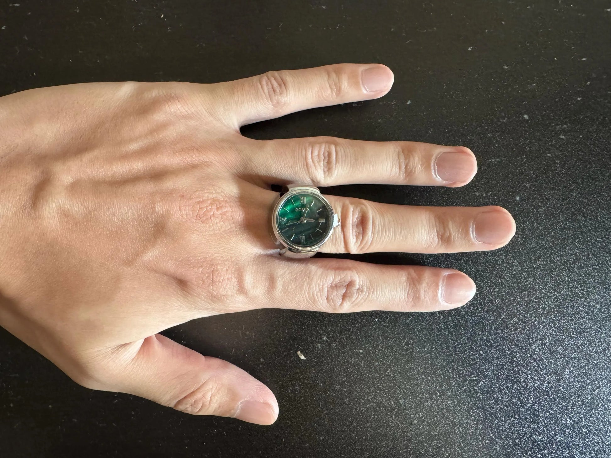Silver Mini Vintage Watch Ring
