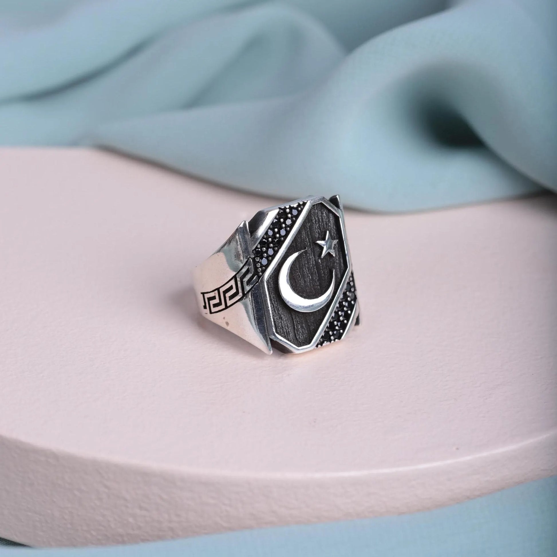 Crescent Star Men's Ring