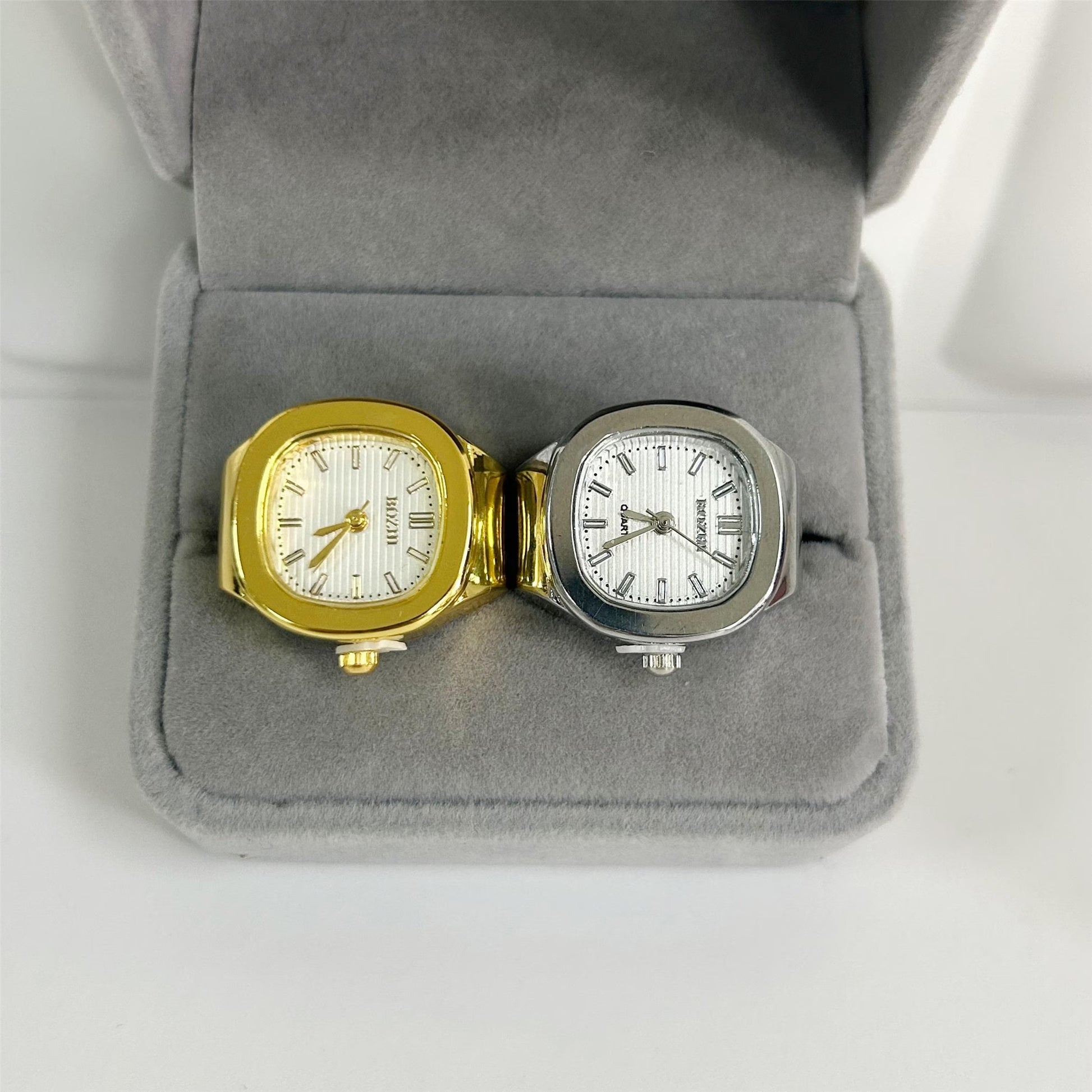 Mini Retro Punk Square Ring Watch