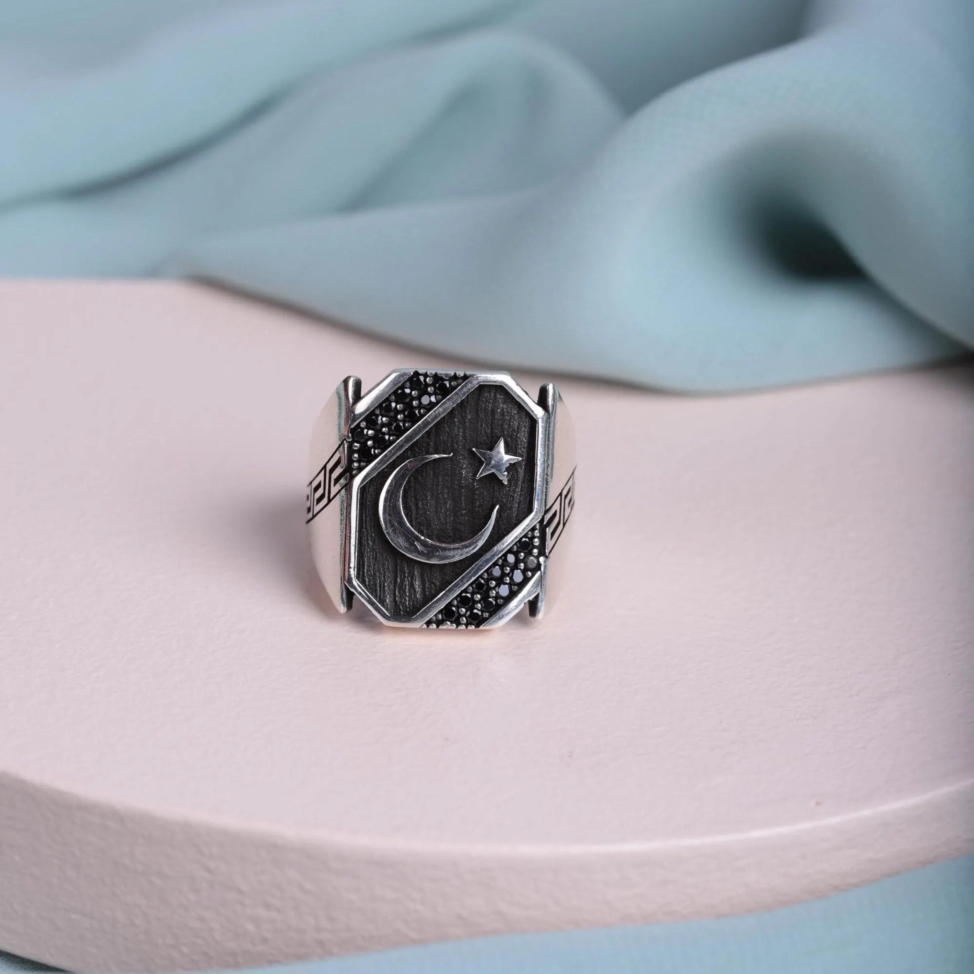 Crescent Star Men's Ring