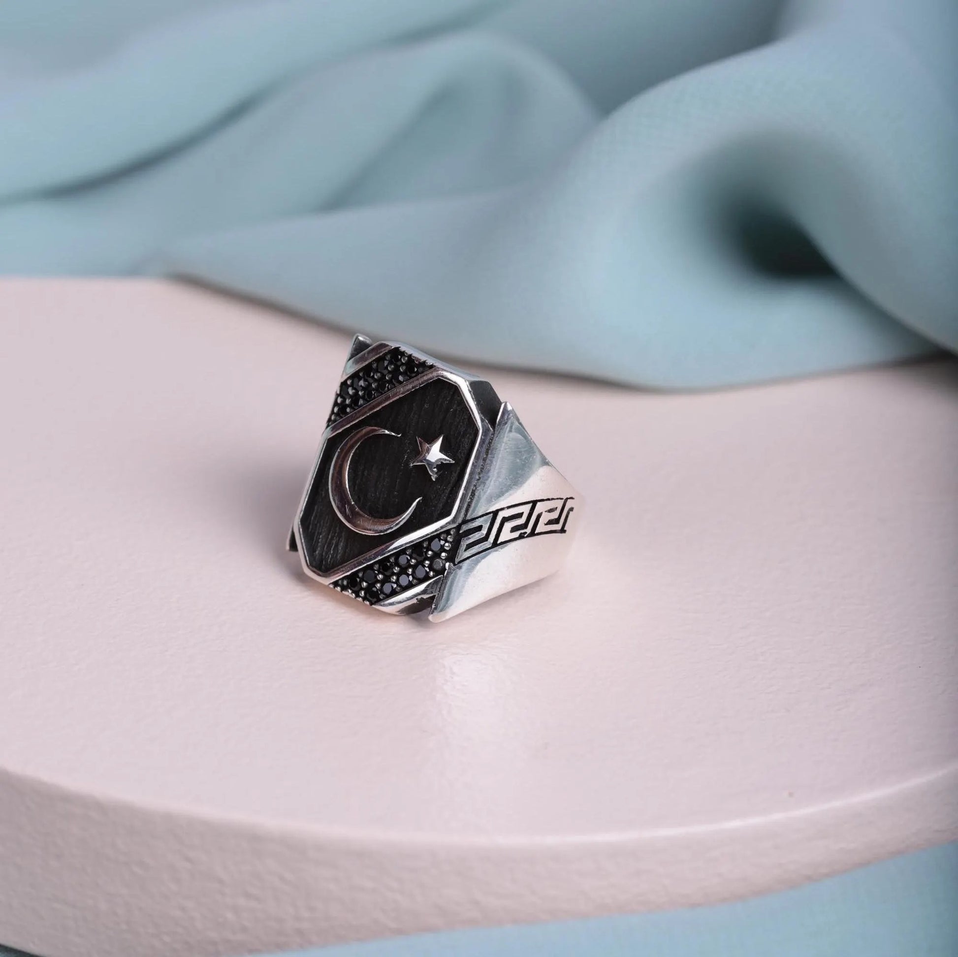 Crescent Star Men's Ring