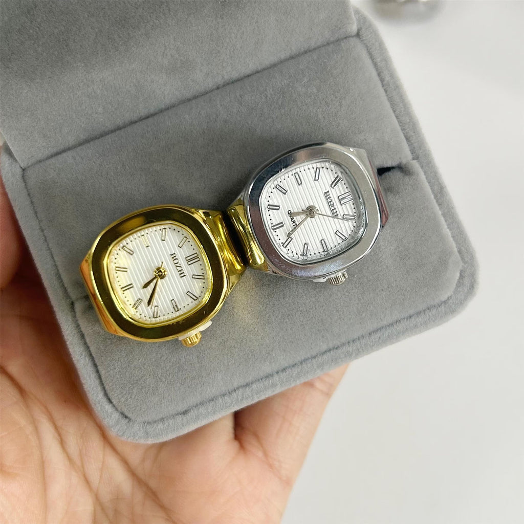 Mini Retro Punk Square Ring Watch