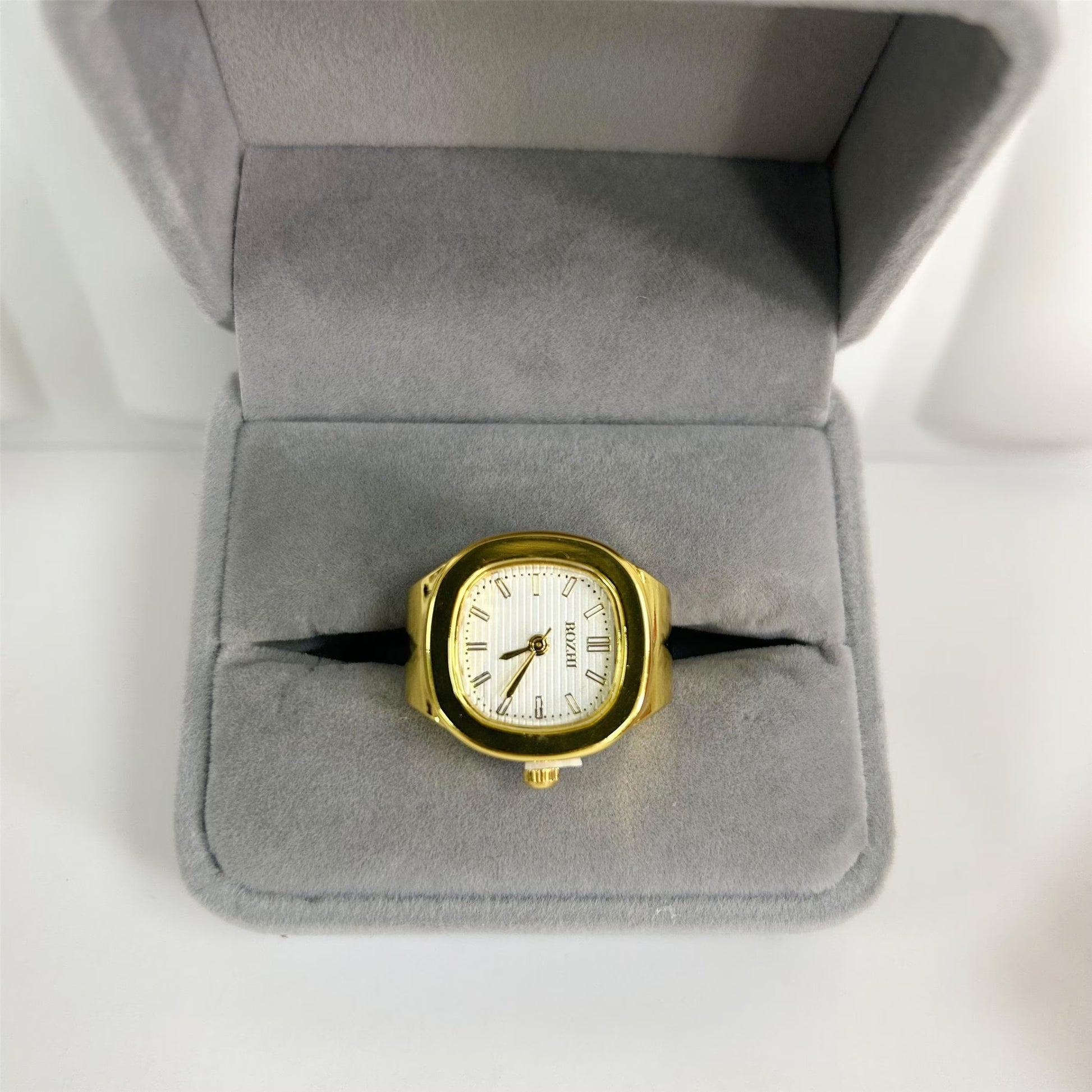 Mini Retro Punk Square Ring Watch