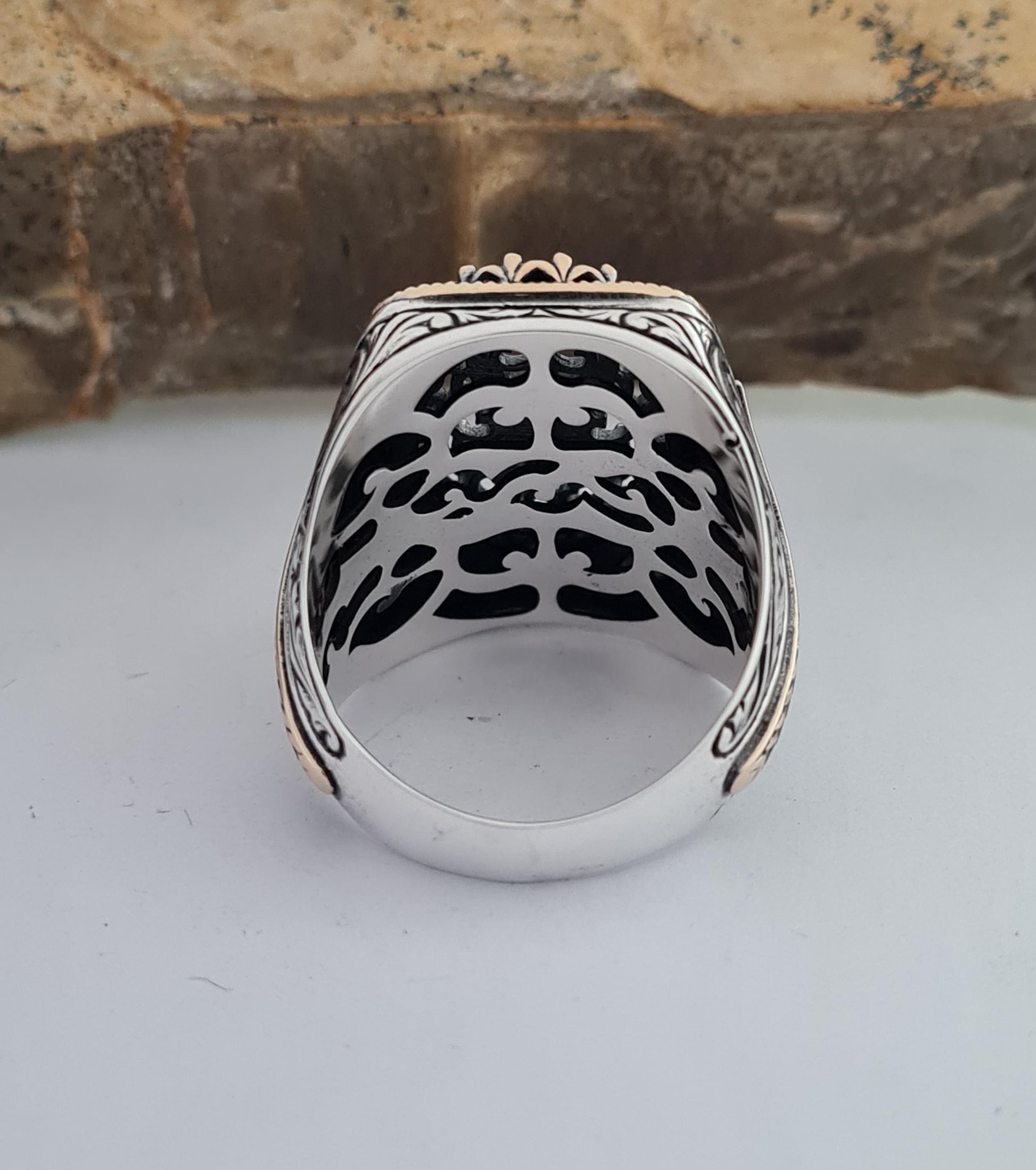 Handmade Silver Zulfiqar Ring for Men